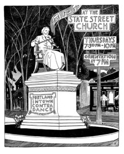 Portland Intown Contra Dance Longfellow Poster